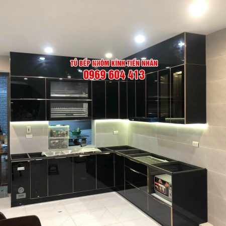 Mẫu tủ bếp nhôm nội thất Luxury hiện đại