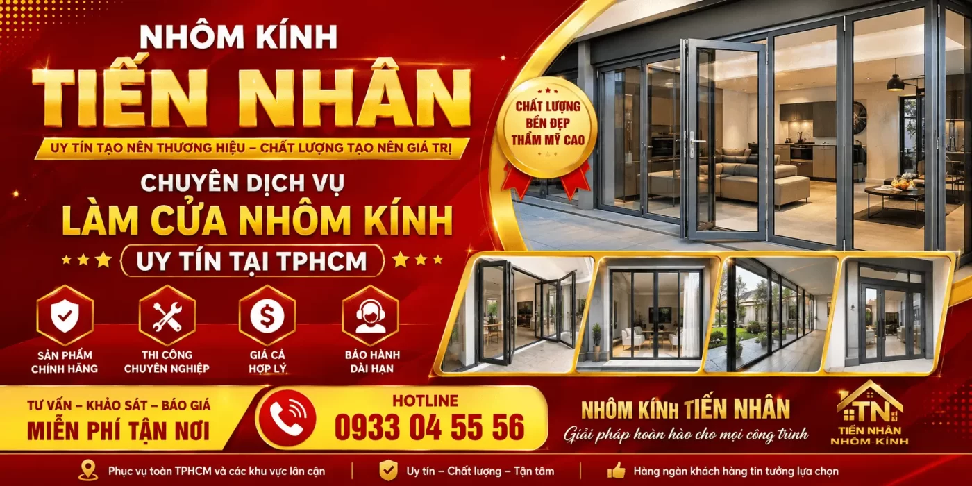 Địa Chỉ Làm Cửa Nhôm Kính TPHCM Gần Đây Uy Tín - Nhôm Kính Tiến Nhân
