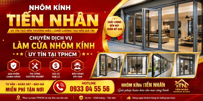 Địa Chỉ Làm Cửa Nhôm Kính TPHCM Gần Đây Uy Tín - Nhôm Kính Tiến Nhân