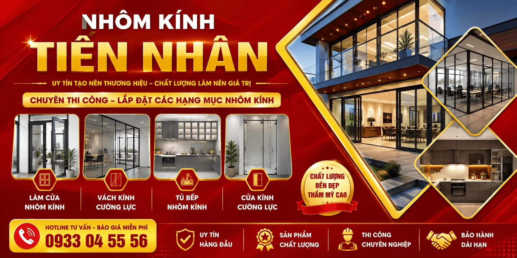 nhôm kính Tiến Nhân: Địa Chỉ Nhôm Kính Bình Dương Gần Đây Uy Tín, Giá Gốc Tận Xưởng, Thi Công Nhanh