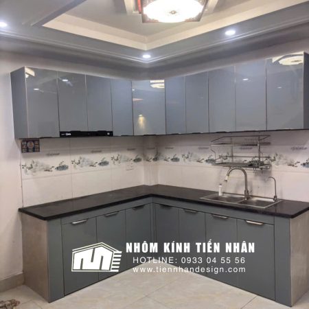 thi công tủ bếp nhôm kính TPHCM