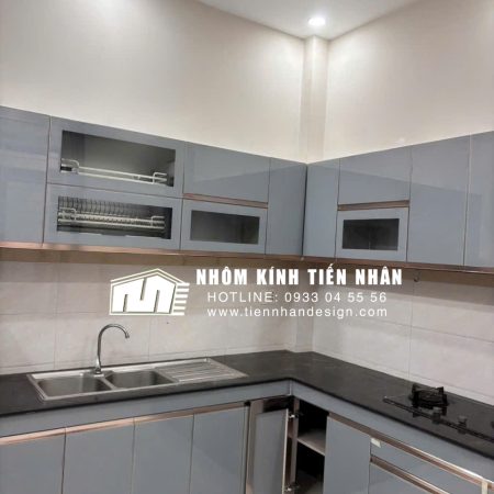 thi công tủ bếp nhôm kính TPHCM