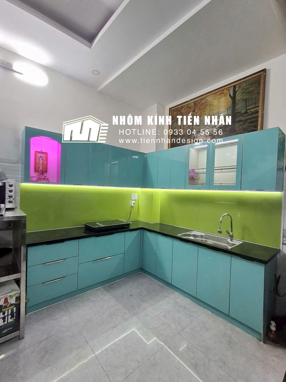 Báo Giá Tủ Bếp Nhôm Kính quận Tân Phú – Làm Theo Kích Thước, Tư Vấn Miễn Phí